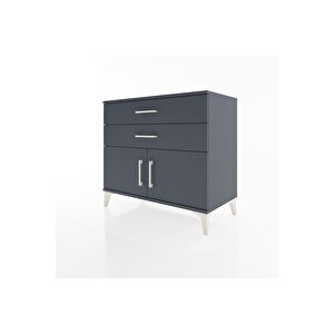 Hyperion Şifonyer 2 Çekmeceli 2 Kapaklı 88x44x80 Antrasit-antrasit