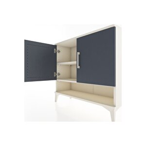 Arges Şifonyer 2 Raflı 2 Kapaklı 88x30x80 Aytaşı-antrasit