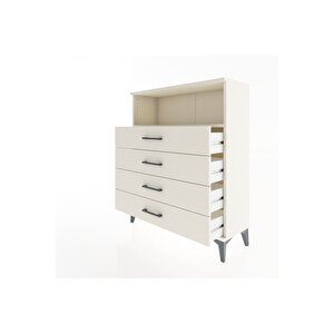 Arges Şifonyer Tek Raflı 4 Çekmeceli 88x30x106 Aytaşı-aytaşı