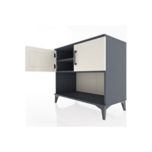 Hyperion Şifonyer 2 Raflı 2 Kapaklı 88x44x80 Antrasit-aytaşı