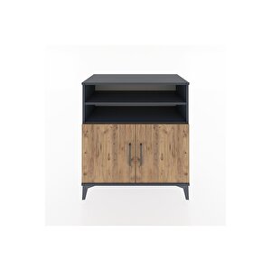 Hyperion Şifonyer 3 Raflı 2 Kapaklı 88x44x96 Antrasit-çam