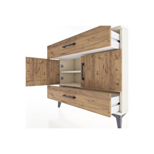 Arges Şifonyer 2 Raflı 2 Çekmeceli 2 Kapaklı 88x30x80 Aytaşı-çam