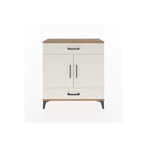 Arges Şifonyer 2 Raflı 2 Çekmeceli 2 Kapaklı 88x30x96 Çam-aytaşı