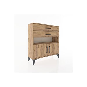 Arges Şifonyer 2 Raflı 2 Çekmeceli 2 Kapaklı 88x30x96 Çam-çam