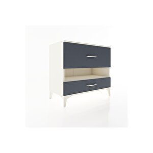 Hyperion Şifonyer Tek Raflı 2 Çekmeceli 88x44x80 Aytaşı-antrasit