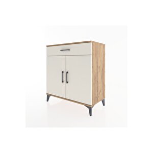 Hyperion Şifonyer Tek Raflı Tek Çekmeceli 2 Kapaklı 88x44x96 Çam-aytaşı