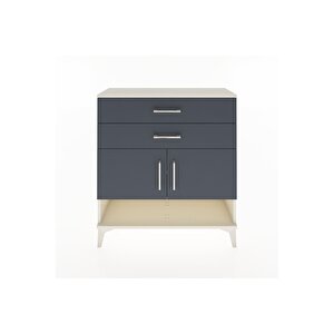 Arges Şifonyer 2 Raflı 2 Çekmeceli 2 Kapaklı 88x30x96 Aytaşı-antrasit