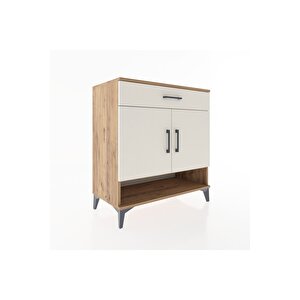 Hyperion Şifonyer 2 Raflı Tek Çekmeceli 2 Kapaklı 88x44x96 Çam-aytaşı