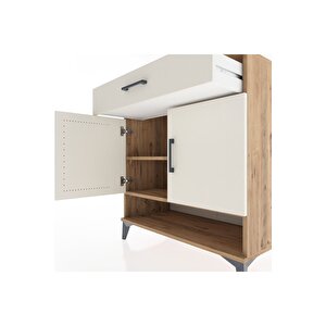 Hyperion Şifonyer 2 Raflı Tek Çekmeceli 2 Kapaklı 88x44x96 Çam-aytaşı