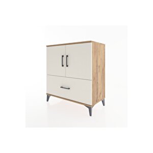 Hyperion Şifonyer Tek Raflı Tek Çekmeceli 2 Kapaklı 88x44x96 Çam-aytaşı