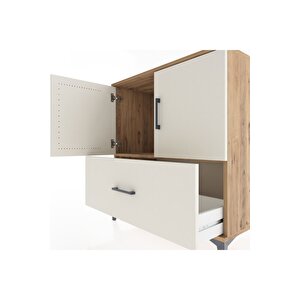 Hyperion Şifonyer Tek Raflı Tek Çekmeceli 2 Kapaklı 88x44x96 Çam-aytaşı