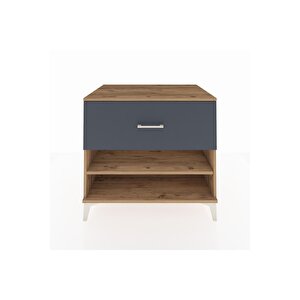 Kronos Şifonyer Tek Raflı Tek Çekmeceli 88x59x80 Çam-antrasit