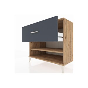 Kronos Şifonyer Tek Raflı Tek Çekmeceli 88x59x80 Çam-antrasit