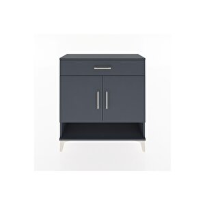 Arges Şifonyer 2 Raflı Tek Çekmeceli 2 Kapaklı 88x30x96 Antrasit-antrasit