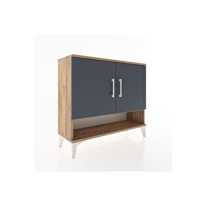 Arges Şifonyer 2 Raflı 2 Kapaklı 88x30x80 Çam-antrasit