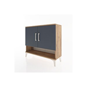 Arges Şifonyer 2 Raflı 2 Kapaklı 88x30x80 Çam-antrasit