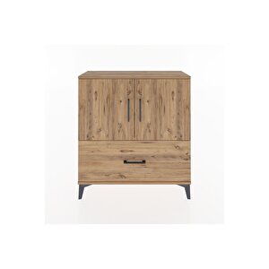 Arges Şifonyer 2 Raflı Tek Çekmeceli 2 Kapaklı 88x30x96 Çam-çam