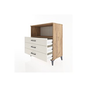 Hyperion Şifonyer Tek Raflı 3 Çekmeceli 88x44x96 Çam-aytaşı