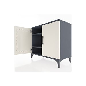 Hyperion Şifonyer 2 Raflı 2 Kapaklı 88x44x80 Antrasit-aytaşı
