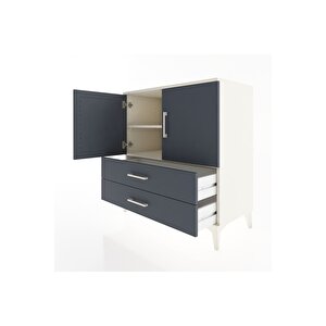 Hyperion Şifonyer 2 Raflı 2 Çekmeceli 2 Kapaklı 88x44x96 Aytaşı-antrasit