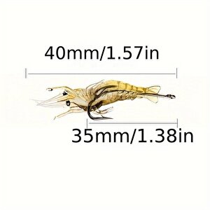 12 Adet Fosforlu Kancalı Silikon Karides Olta Yem Sahte Yapay İğneli Balık Yemi Sarı