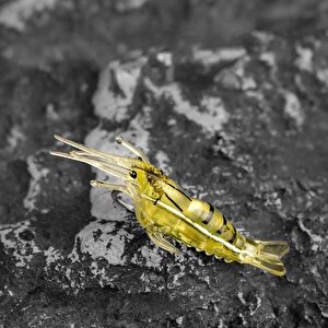 Valkyrie 12 Adet Fosforlu Kancalı Silikon Karides Olta Yem Sahte Yapay İğneli Balık Yemi Sarı