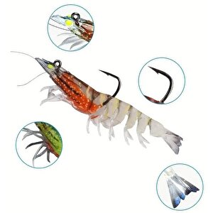 Valkyrie 3 Adet Silikon Karides Balık Yemi 9cm 11.5gr Gerçekçi Levrek Katili Yem Lrf Spin