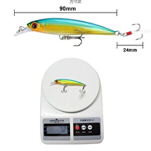 Valkyrie 10 Adet 9cm 7.2gr Tüylü Minnow Rapala Suni Spin Olta Balık Yemi