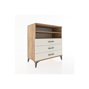 Hyperion Şifonyer 2 Raflı 3 Çekmeceli 88x44x96 Çam-aytaşı