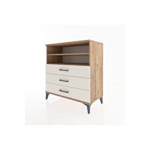 Hyperion Şifonyer 2 Raflı 3 Çekmeceli 88x44x96 Çam-aytaşı