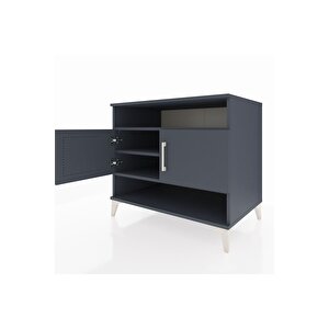 Kronos Şifonyer 3 Raflı 2 Kapaklı 88x59x80 Antrasit-antrasit