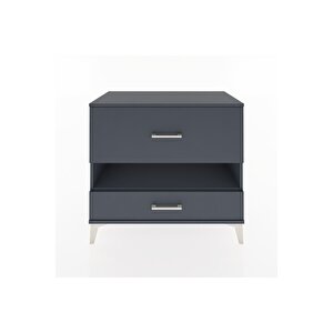 Hyperion Şifonyer Tek Raflı 2 Çekmeceli 88x44x80 Antrasit-antrasit