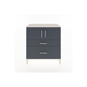 Hyperion Şifonyer Tek Raflı 2 Çekmeceli 2 Kapaklı 88x44x96 Aytaşı-antrasit