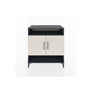 Hyperion Şifonyer 2 Raflı 2 Kapaklı 88x44x96 Antrasit-aytaşı