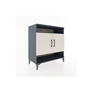 Hyperion Şifonyer 2 Raflı 2 Kapaklı 88x44x96 Antrasit-aytaşı