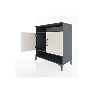 Hyperion Şifonyer 2 Raflı 2 Kapaklı 88x44x96 Antrasit-aytaşı