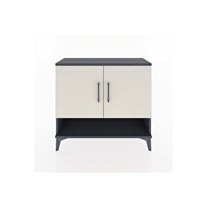 Arges Şifonyer 2 Raflı 2 Kapaklı 88x30x80 Antrasit-aytaşı