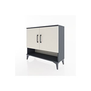 Arges Şifonyer 2 Raflı 2 Kapaklı 88x30x80 Antrasit-aytaşı