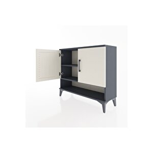 Arges Şifonyer 2 Raflı 2 Kapaklı 88x30x80 Antrasit-aytaşı