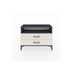 Arges Şifonyer Tek Raflı 2 Çekmeceli 88x30x64 Antrasit-aytaşı