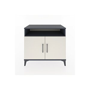 Hyperion Şifonyer 2 Raflı 2 Kapaklı 88x44x80 Antrasit-aytaşı