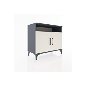 Hyperion Şifonyer 2 Raflı 2 Kapaklı 88x44x80 Antrasit-aytaşı