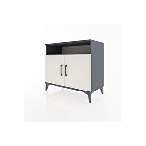 Hyperion Şifonyer 2 Raflı 2 Kapaklı 88x44x80 Antrasit-aytaşı