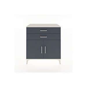 Hyperion Şifonyer Tek Raflı 2 Çekmeceli 2 Kapaklı 88x44x96 Aytaşı-antrasit