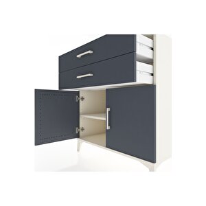 Hyperion Şifonyer Tek Raflı 2 Çekmeceli 2 Kapaklı 88x44x96 Aytaşı-antrasit