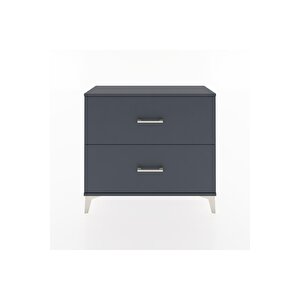 Arges Şifonyer 2 Çekmeceli 88x30x80 Antrasit-antrasit