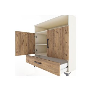 Hyperion Şifonyer 3 Raflı Tek Çekmeceli 2 Kapaklı 88x44x96 Aytaşı-çam