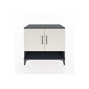 Hyperion Şifonyer 3 Raflı 2 Kapaklı 88x44x80 Antrasit-aytaşı