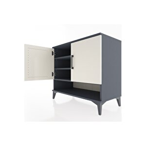 Hyperion Şifonyer 3 Raflı 2 Kapaklı 88x44x80 Antrasit-aytaşı