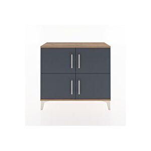 Arges Şifonyer 3 Raflı 4 Kapaklı 88x30x80 Çam-antrasit